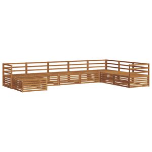 vidaXL Outdoor Sofa Set 8 pcs Natural Solid Acacia Wood