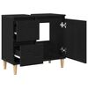 vidaXL Bathroom Cabinet Black Oak 65 x 33 x 60 cm Engineered Wood