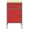 vidaXL Work Bench with Drawer with Lock Red and Grey 50 x 55 x 85 cm