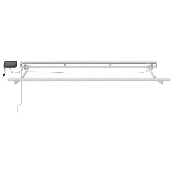 vidaXL Manual Awning Frame with LEDs White 3 x 2 m Aluminium