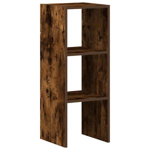 vidaXL Bookcase Stackable Smoked Oak 30x30x80 cm Engineered Wood