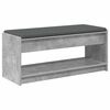 vidaXL Hall Bench with Cushion Concrete Grey 103 x 38 x 45 cm