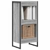 vidaXL Book Cabinet Grey Sonoma 40 x 30 x 86.5 cm Engineered Wood