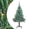 vidaXL Artificial Christmas Tree Snow Flocked with LED Light 150 cm