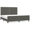 vidaXL Bed Frame without Mattress Dark Grey 160x200 cm Velvet