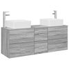 vidaXL Bathroom Cabinet Set 3 pcs Grey Sonoma 129 x 41 x 80 cm