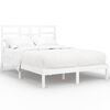vidaXL Bed Frame without Mattress White Solid Wood 120x200 cm