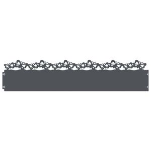 vidaXL Lawn Edgings 10 pcs 103 x 0.05 x 22 cm Steel Anthracite