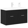 vidaXL Bathroom Cabinet Black Oak 80 x 38.5 x 46 cm Engineered Wood
