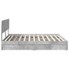 vidaXL Storage Bed Concrete Grey 200 x 200 cm Engineered Wood