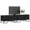 vidaXL TV Cabinet Black 180x34x41 cm Engineered Wood