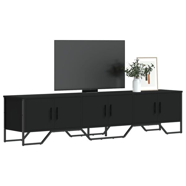 vidaXL TV Cabinet Black 180x34x41 cm Engineered Wood
