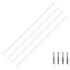 vidaXL Security Grille for Windows with 4 Crossbars 93-174 cm