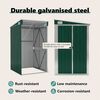vidaXL Wall-mounted Garden Shed Green 118x100x178 cm Galvanised Steel