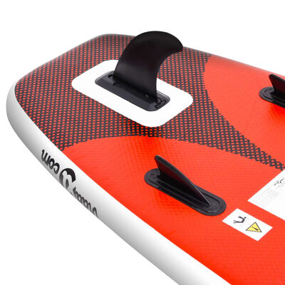 vidaXL Inflatable Stand Up Paddle Board Set Red 330x76x10 cm