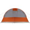 vidaXL Camping Tent Tunnel 5-Person Grey and Orange Waterproof