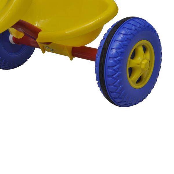 Children's Tricycle Red-Blue-Yellow for Small Kids