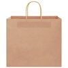 vidaXL Paper Bags 50 pcs with Handles Brown 32x22x28 cm
