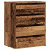 vidaXL Corner Chest of Drawers Old Wood 60x41x76 cm Engineered Wood