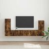 vidaXL TV Cabinet Set 4 pcs Smoked Oak Engineered Wood