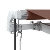 vidaXL Manual Retractable Awning with LED Brown 500x300 cm