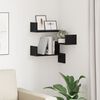 vidaXL Wall Shelf Black Oak 40 x 40 x 49.5 cm Engineered Wood
