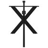 vidaXL Dining Table Leg Spider Shape Black 150x78x(72-73) cm Steel