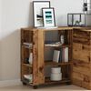 vidaXL Rolling Cabinet Old Wood 60x35x75 cm Engineered Wood