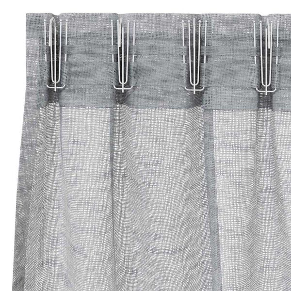 vidaXL Voile Curtain 2 pcs Dark Grey 175 x 140 cm Polyester