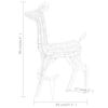 vidaXL Acrylic Reindeer Family Christmas Decoration 160 LED Cold White
