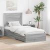 vidaXL Bed Frame with Drawer with Headboard Manual Engineered Wood