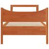 vidaXL Bed Frame with Headboard Wax Brown 90x190 cm Single Solid Wood Pine