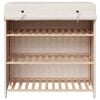 vidaXL Shoe Cabinet with Cover White 79x40x80 cm Fabric