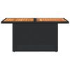 vidaXL Garden Table Black 100x55x73 cm Poly Rattan and Acacia Wood