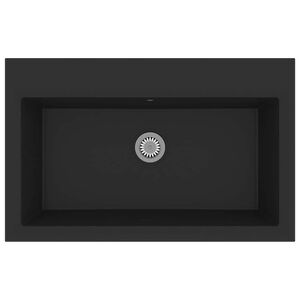 vidaXL Kitchen Sink Black 79 x 50 x 31 cm Quartz and Resin