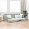 vidaXL Floor Sofa Bed Light Grey 213 x 70 x 77 cm Velvet