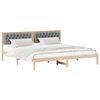 vidaXL Bed Frame Light Grey 200 x 200 cm Solid Pine Wood