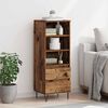 vidaXL Highboard with Drawer Old Wood 40 x 36 x 110 cm Engineered Wood
