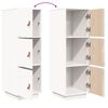 vidaXL Highboard White 34x40x108.5 cm Solid Wood Pine