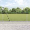 vidaXL Fence Post Grey 10 x 1.4 m (12 x 12 mm mesh) Steel and PVC