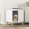 vidaXL Dog House Gloss White 44 x 42 x 49 cm Engineered Wood