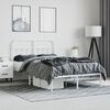 vidaXL Metal Bed Frame without Mattress with Headboard White 120x200cm
