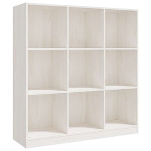 vidaXL Book Cabinet/Room Divider White 104x33,5x110 cm Solid Wood Pine