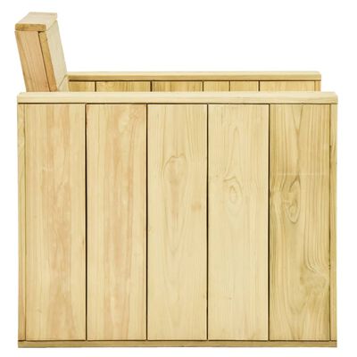 vidaXL 4 Piece Garden Lounge Set Impregnated Solid Wood Pine