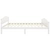 vidaXL Bed Frame without Mattress White Solid Pine Wood 160x200cm