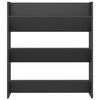 vidaXL Wall Shoe Cabinet Grey 80x18x90 cm Engineered Wood