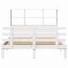 vidaXL Bookcase Bed without Mattress White 160x200cm Solid Wood Pine