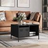 vidaXL Coffee Table Black 68.5x50x43.5 cm Cold-rolled Steel