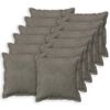 vidaXL Cushion with Pillow HOUTEN 12 pcs Light Grey Velvet