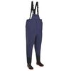vidaXL Chest Waders with Boots PVC Coated Polyester Size 45 Blue